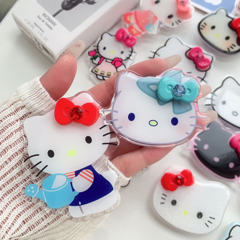 Asztali telefon-tartó 3D masni dizájnnal, rajzfilmszerű stílus, műanyag anyag, testreszabható