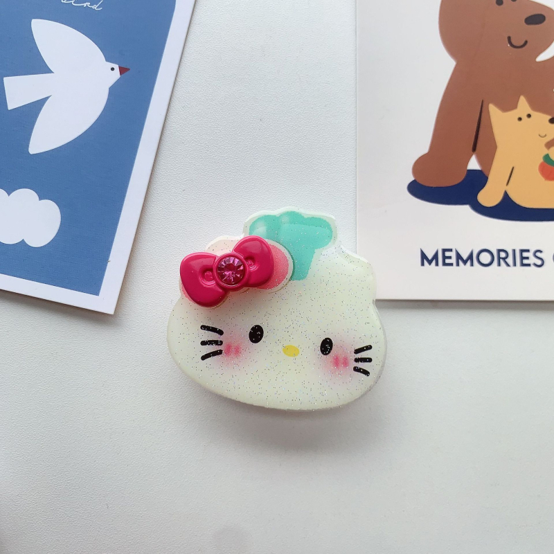 Asztali telefon-tartó 3D masni dizájnnal, rajzfilmszerű stílus, műanyag anyag, testreszabható