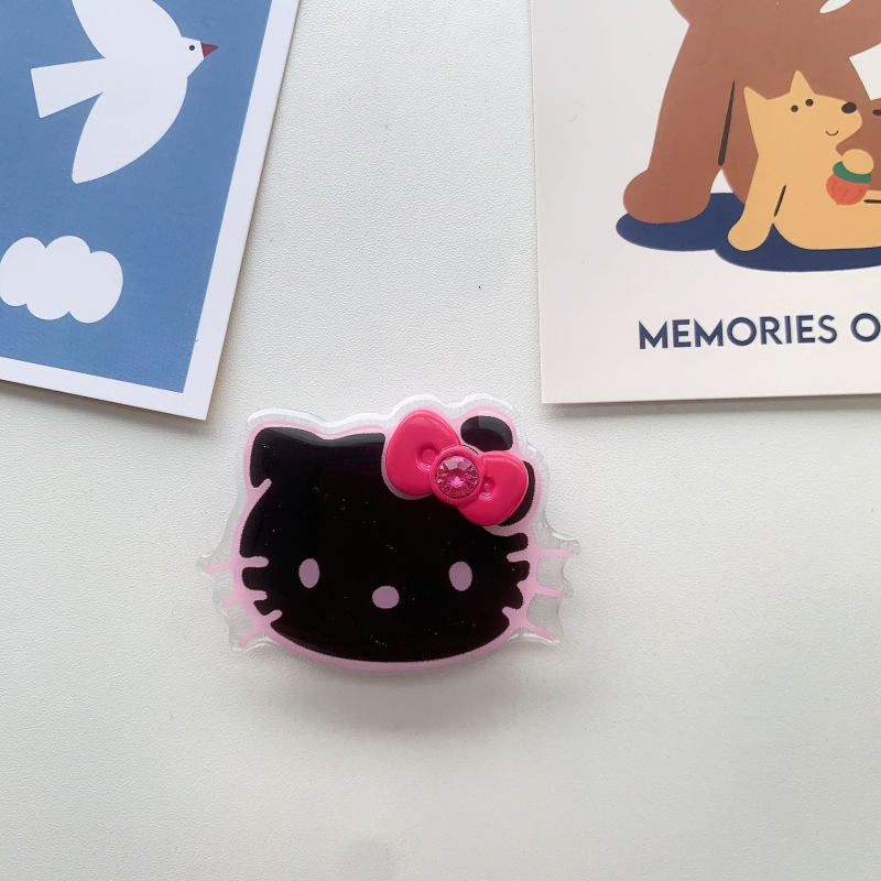 Asztali telefon-tartó 3D masni dizájnnal, rajzfilmszerű stílus, műanyag anyag, testreszabható