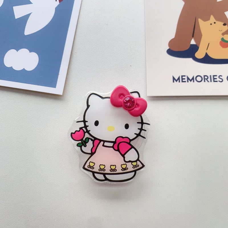 Asztali telefon-tartó 3D masni dizájnnal, rajzfilmszerű stílus, műanyag anyag, testreszabható