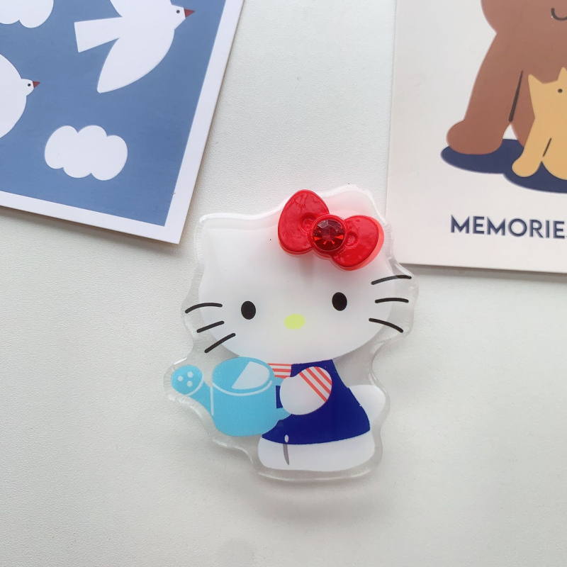 Asztali telefon-tartó 3D masni dizájnnal, rajzfilmszerű stílus, műanyag anyag, testreszabható