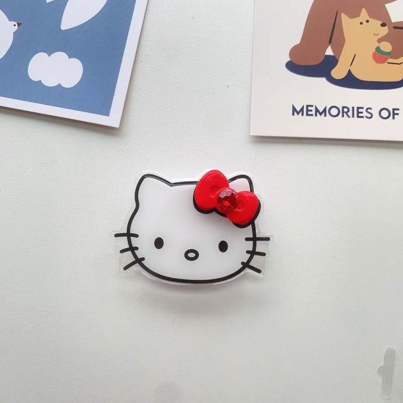 Asztali telefon-tartó 3D masni dizájnnal, rajzfilmszerű stílus, műanyag anyag, testreszabható