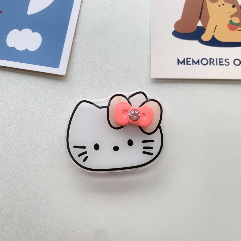 Asztali telefon-tartó 3D masni dizájnnal, rajzfilmszerű stílus, műanyag anyag, testreszabható