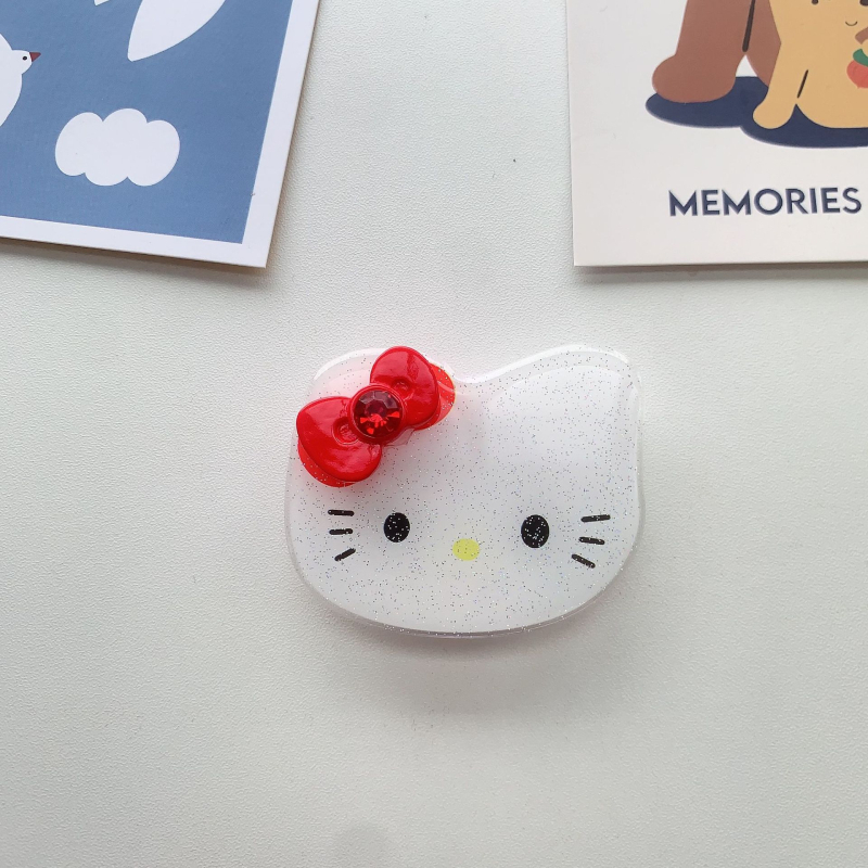 Asztali telefon-tartó 3D masni dizájnnal, rajzfilmszerű stílus, műanyag anyag, testreszabható