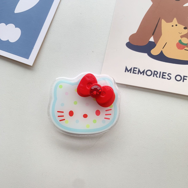 Asztali telefon-tartó 3D masni dizájnnal, rajzfilmszerű stílus, műanyag anyag, testreszabható