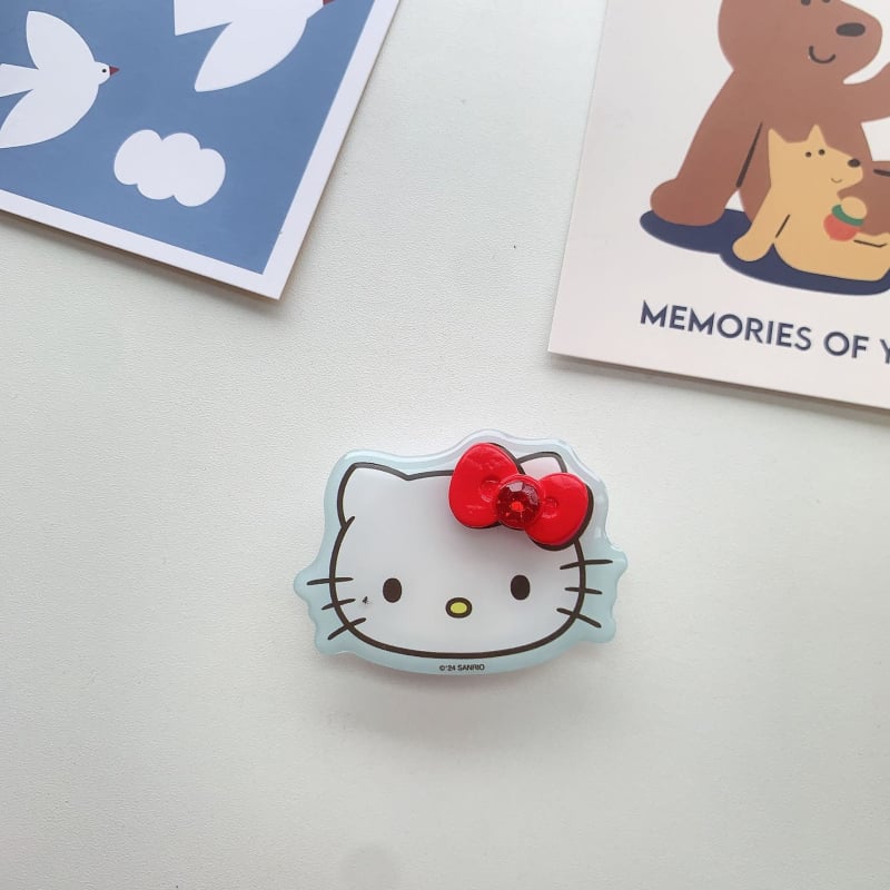 Asztali telefon-tartó 3D masni dizájnnal, rajzfilmszerű stílus, műanyag anyag, testreszabható