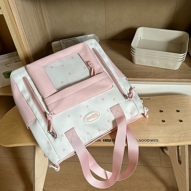 Unisex školska torba s višestrukim pretincima, najlon, vodootporna, kapacitet ispod 20 L, zakrivljeni naramenici, podstava od poliester