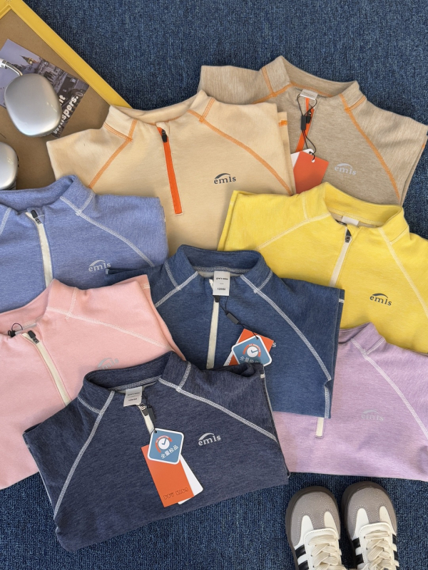 Удължено спортно горнище за открити спортове с полузатворен цип и стояща яка, за деца 7–12 г., унисекс, акрилни влакна, бързосъхнещо, дишащо, влагоотвеждащо