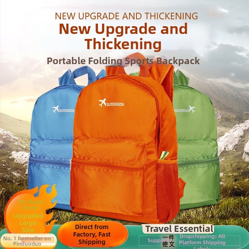 Ταξιδιωτικό σακίδιο — Αδιάβροχο, επεκτειόμενο, αποθηκεύσιμο (Oxford ύφασμα, υπαίθρια σπορ, unisex)