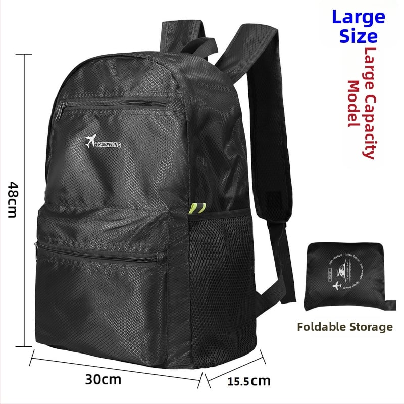 Ταξιδιωτικό σακίδιο — Αδιάβροχο, επεκτειόμενο, αποθηκεύσιμο (Oxford ύφασμα, υπαίθρια σπορ, unisex)