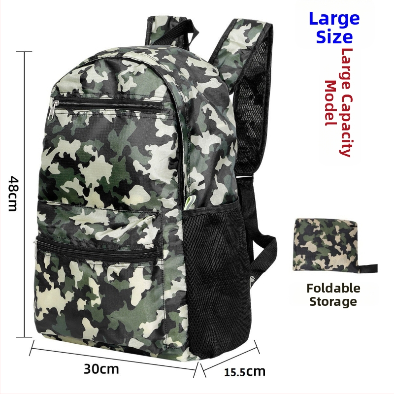 Ταξιδιωτικό σακίδιο — Αδιάβροχο, επεκτειόμενο, αποθηκεύσιμο (Oxford ύφασμα, υπαίθρια σπορ, unisex)