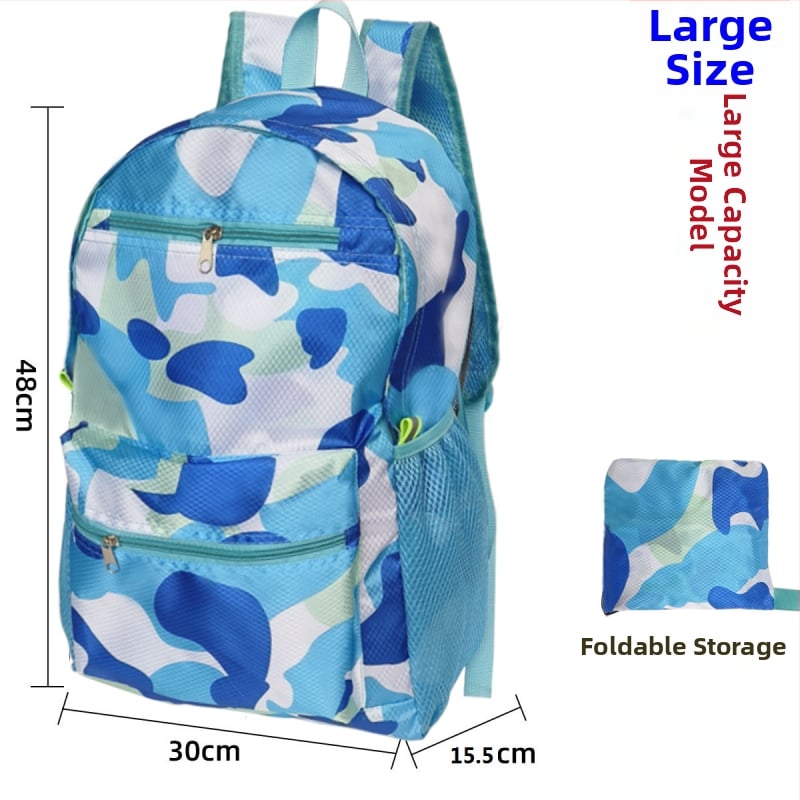 Ταξιδιωτικό σακίδιο — Αδιάβροχο, επεκτειόμενο, αποθηκεύσιμο (Oxford ύφασμα, υπαίθρια σπορ, unisex)