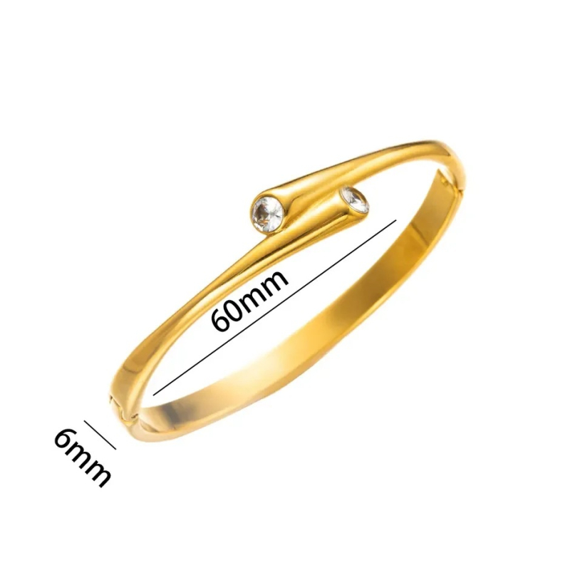 Titánacél karkötő cirkónia beépítéssel, elektroplakált felületkezeléssel, 23 g, divat OL stílus