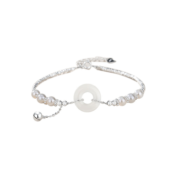 Brățară Tichia — Argint 925, Design geometric, placare electroplatină, stil nou chinezesc