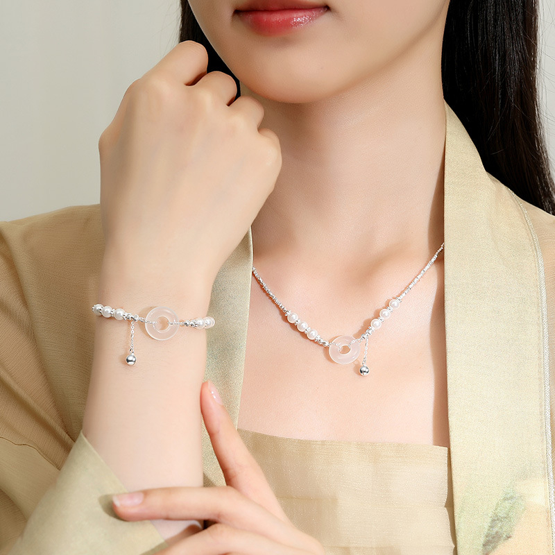 Brățară Tichia — Argint 925, Design geometric, placare electroplatină, stil nou chinezesc