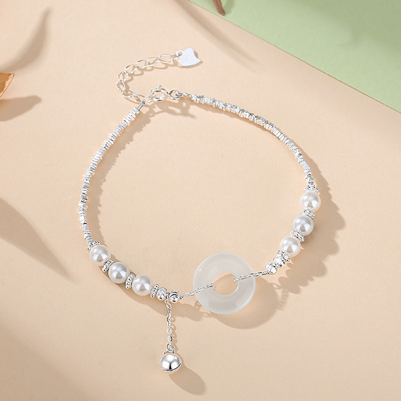 Brățară Tichia — Argint 925, Design geometric, placare electroplatină, stil nou chinezesc