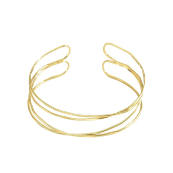 Metāla geometrijas dizaina rokassprādze – unisex, elektroplātēta, Daosite