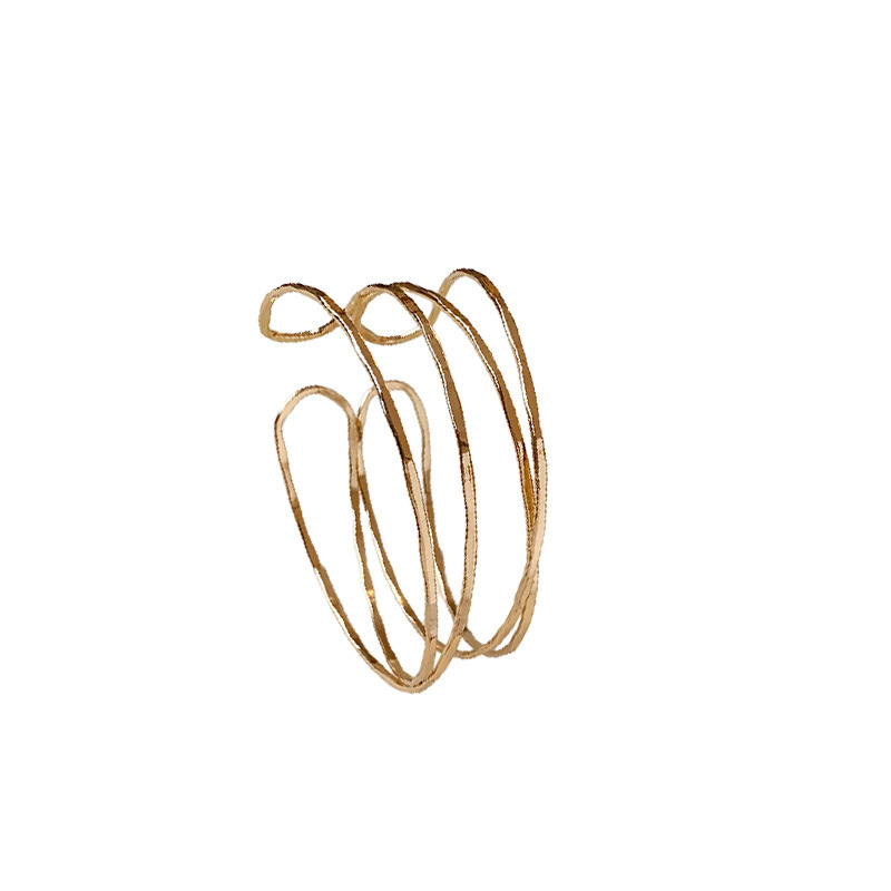 Metāla geometrijas dizaina rokassprādze – unisex, elektroplātēta, Daosite