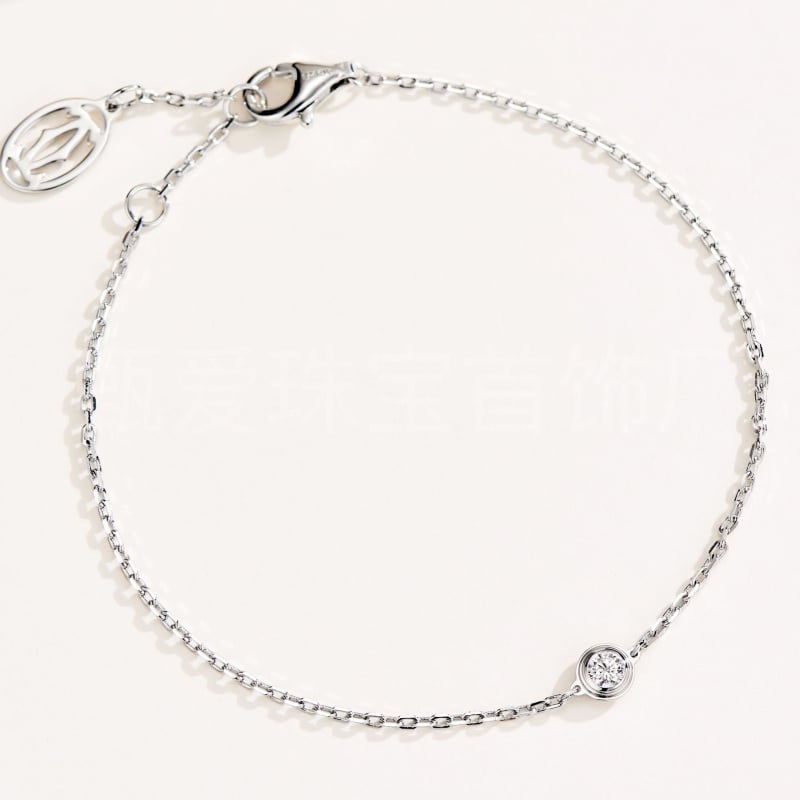 Brățară din argint 925 cu zirconiu unic, design geometric minimalist pentru femei, finisaj electroplacat, greutate 1,3 g