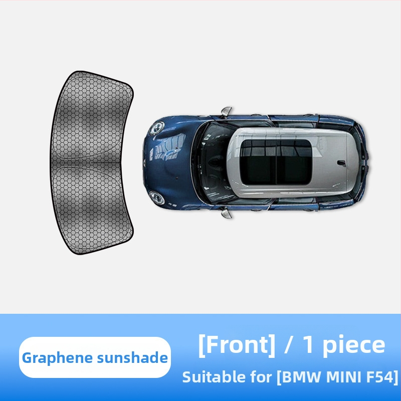 Automobilio saulės skydelis MINI Cooper iš carAwait – titano medžiaga, plokščias montavimas, logotipo spauda įmanoma