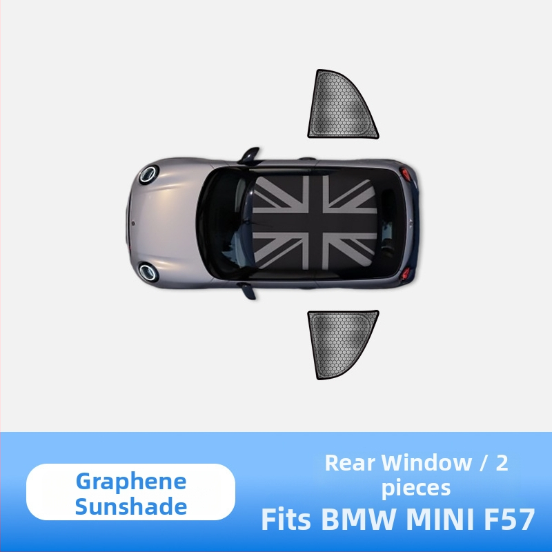 Automobilio saulės skydelis MINI Cooper iš carAwait – titano medžiaga, plokščias montavimas, logotipo spauda įmanoma