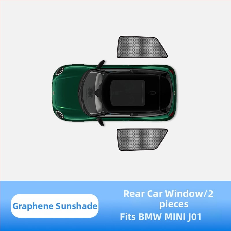 Automobilio saulės skydelis MINI Cooper iš carAwait – titano medžiaga, plokščias montavimas, logotipo spauda įmanoma