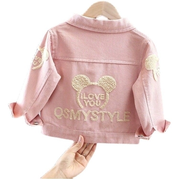 Jachetă denim pentru fete – Primăvara 2024, Stil casual, din bumbac, pentru copii 3–8 ani