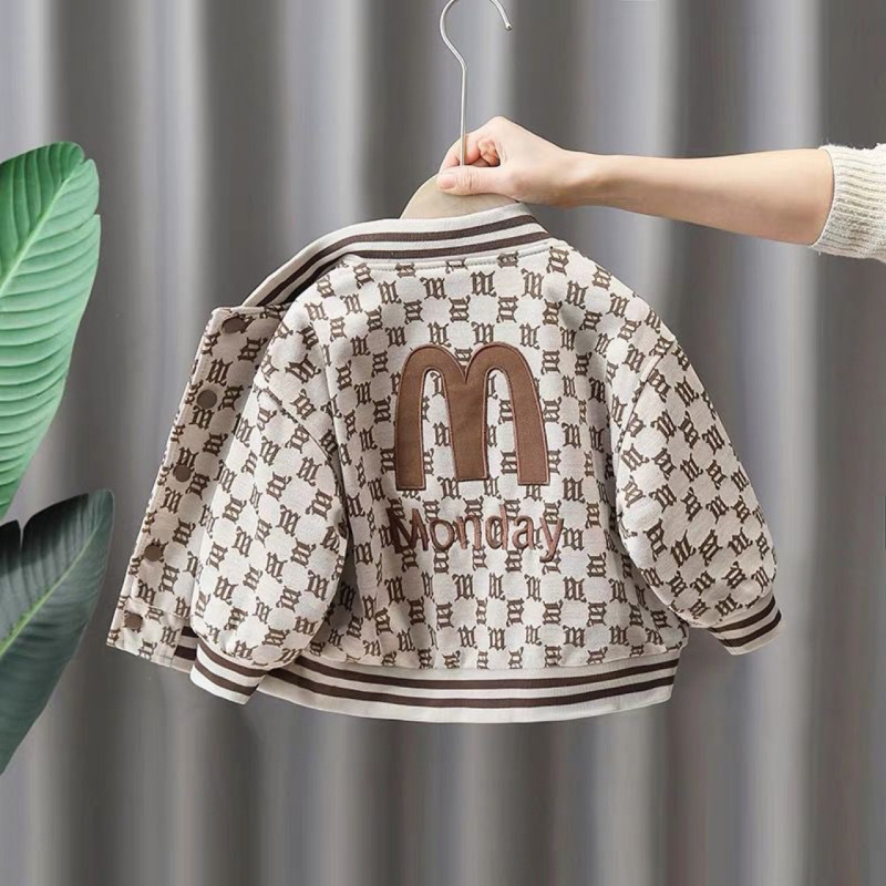 Detský jesenný kabát, unisex, okrúhly golier, jednosranné zapínanie na gombíky, hlavná látka 80,1% bavlna, podšívka polyester