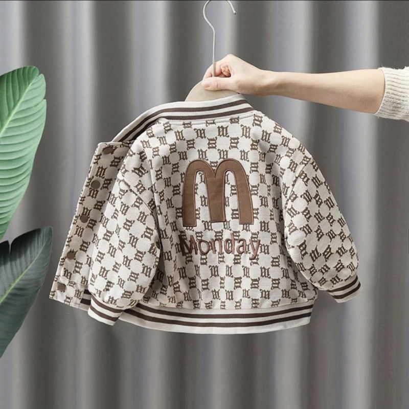 Detský jesenný kabát, unisex, okrúhly golier, jednosranné zapínanie na gombíky, hlavná látka 80,1% bavlna, podšívka polyester