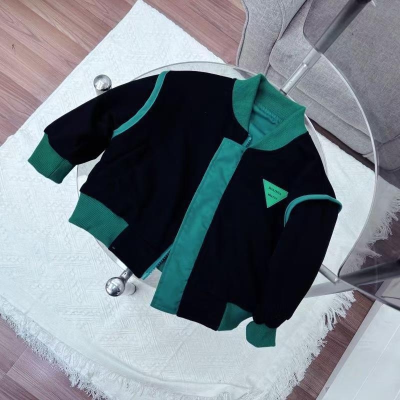 Detská bunda v kórejskom štýle so stojacim golierom a zipsom, polyesterová látka