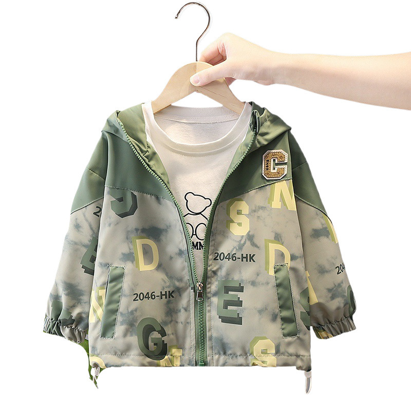 Dječja pamučna jakna s kapuljom za jesen-zimu, srednje duljine, dugi rukavi, casual stil