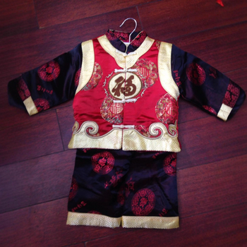 Gyermek Tang-kosztüm készlet, 100% poliészter, 2023 téli kiadás, 3–8 éveseknek, gallércímkével