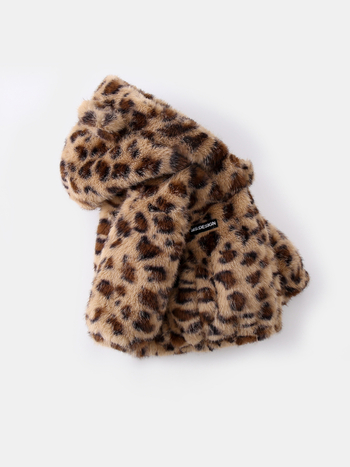 Dječja jakna s leopard uzorkom i fleece podstavom, zip zatvarač, unisex