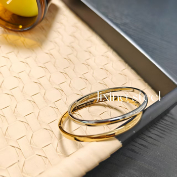 Brățară din oțel titan, stil ușor luxos, placare electroplating, 14 g, primăvara 2025