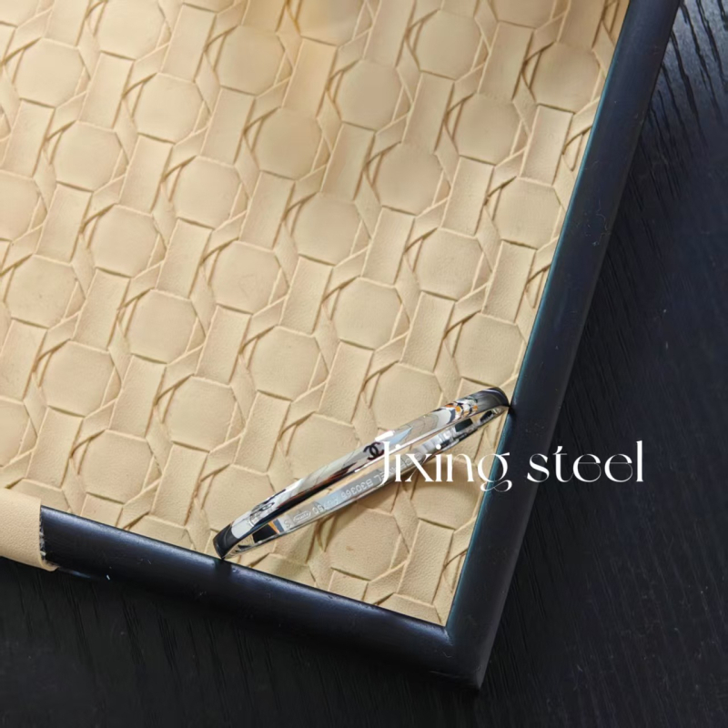 Brățară din oțel titan, stil ușor luxos, placare electroplating, 14 g, primăvara 2025