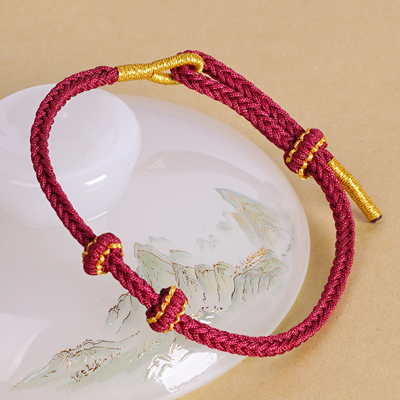 Brățară croșetată manual din șnur, stil etnic, unisex, primăvara 2024