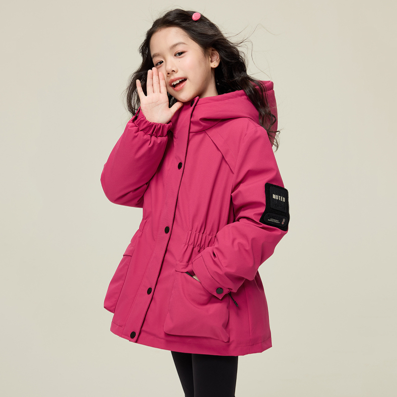 Princess Yuanyuan Dječja zimska softshell jakna, planinski stil, kapuljača, zip, vanjski poliester s podstavom od poliesteru