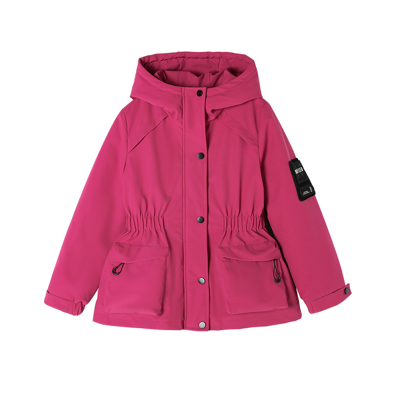 Princess Yuanyuan Dječja zimska softshell jakna, planinski stil, kapuljača, zip, vanjski poliester s podstavom od poliesteru