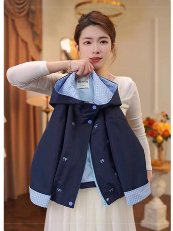 Lányoknak készült kabát, 2025 ősz, fő anyag és bélés: poliészter, puha kezeléssel, kapucni rögzített, 3–8 éveseknek