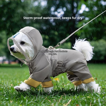 Αδιάβροχο για σκύλους – αντιανεμικό, ανακλαστικό, ρυθμιζόμενο, PVC ύφασμα, υδατοαπωθητικό στρώμα PU (για άνοιξη-καλοκαίρι)