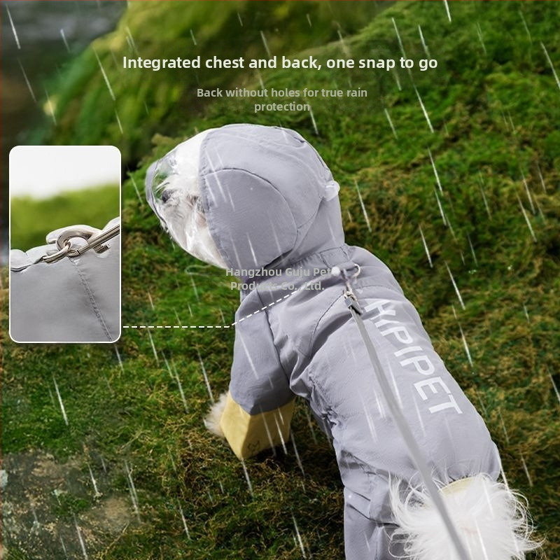 Suņa lietusmants – vēja izturīgs, atstarojošs, regulējams, PVC audums, PU ūdensnecaurlaidīgs slānis (pavasaris-vasara)