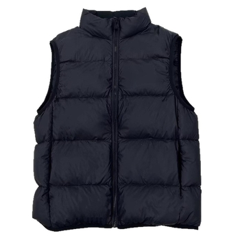 Пухена жилетка унисекс, пълнеж патеши пух 85–90%, външен плат: найлон, подплата: найлон, стояща яки, цип, за есен и зима