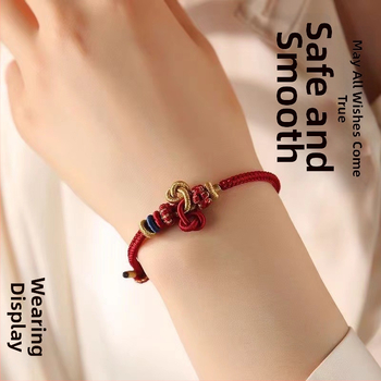 Unisex βραχιόλι από κορδόνι, εθνοτικό στυλ, χειροποίητο πλεκτό, φθινοπωρο 2024