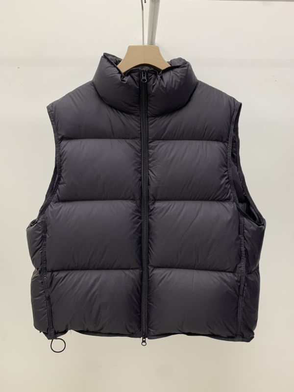 Ženska bezrukavna puffer vesta od bijelog pačjeg perja, s stojećim ovratnikom, jesen-zima, korejski stil, slobodan kroj, topla i debela.