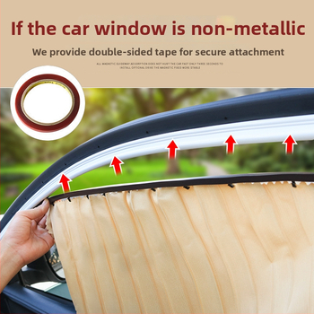 Parasolar auto din plasă de nylon, fixare magnetică, universal pentru geamul mașinii, protecție solară și izolare termică