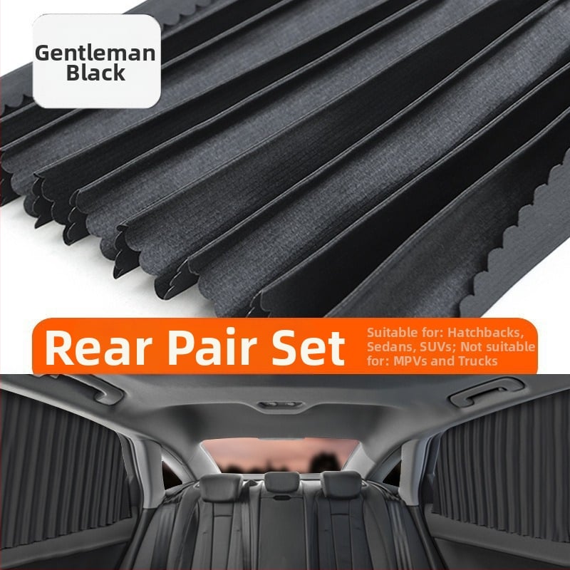 Parasolar auto din plasă de nylon, fixare magnetică, universal pentru geamul mașinii, protecție solară și izolare termică