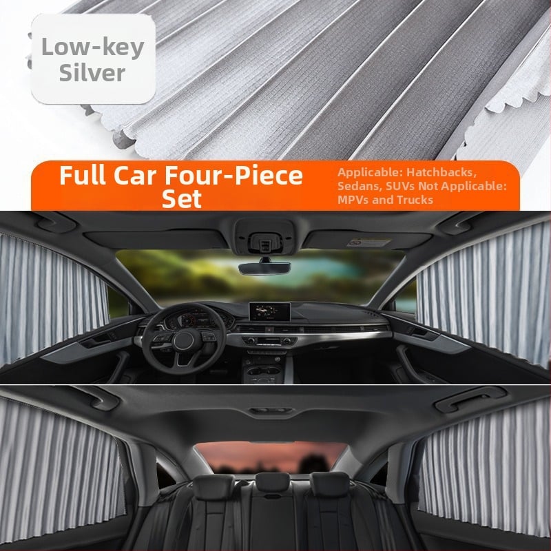 Parasolar auto din plasă de nylon, fixare magnetică, universal pentru geamul mașinii, protecție solară și izolare termică