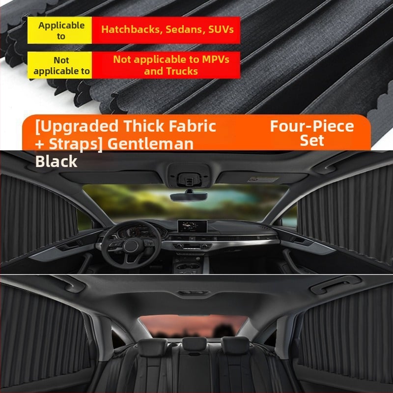 Parasolar auto din plasă de nylon, fixare magnetică, universal pentru geamul mașinii, protecție solară și izolare termică