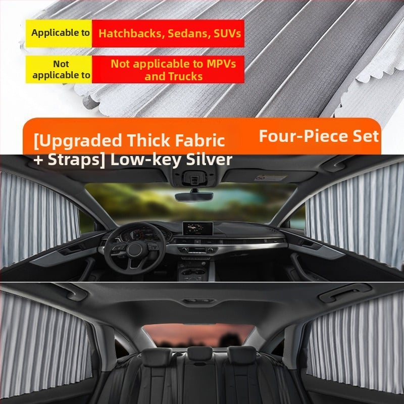 Parasolar auto din plasă de nylon, fixare magnetică, universal pentru geamul mașinii, protecție solară și izolare termică