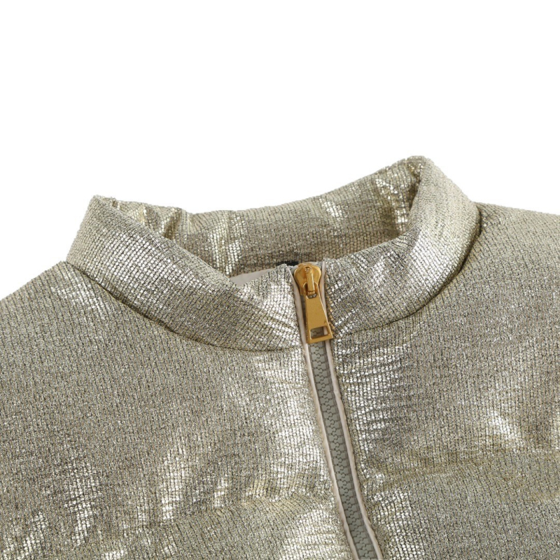 Vesta de puf pentru femei, puf de gâscă 76-80%, țesătură principală din nylon, umplutură 101-200 g, guler înalt